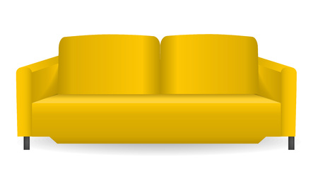 Leather sofa mockup, realistic styleのイラスト素材