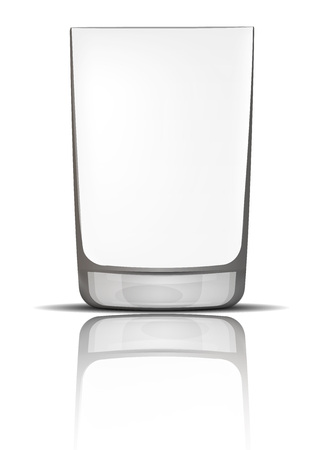 Empty glass mockup, realistic styleのイラスト素材