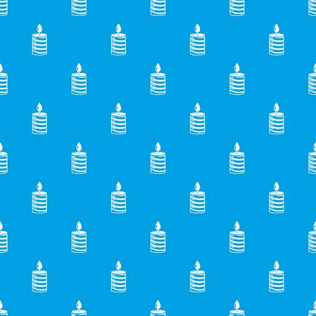 Candle holiday pattern vector seamless blueのイラスト素材