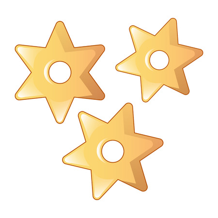 Star pasta icon, cartoon styleのイラスト素材