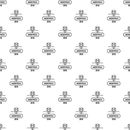 Anonymous pattern vector seamlessのイラスト素材