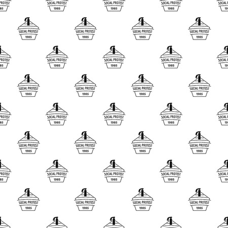 Social protest riot pattern vector seamlessのイラスト素材