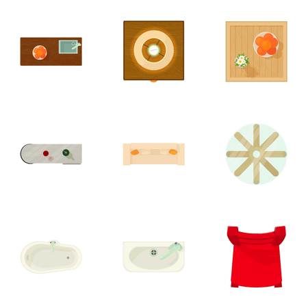 Safe deposit icons set. Cartoon set of 9 safe deposit vector icons for web isolated on white backgroundのイラスト素材