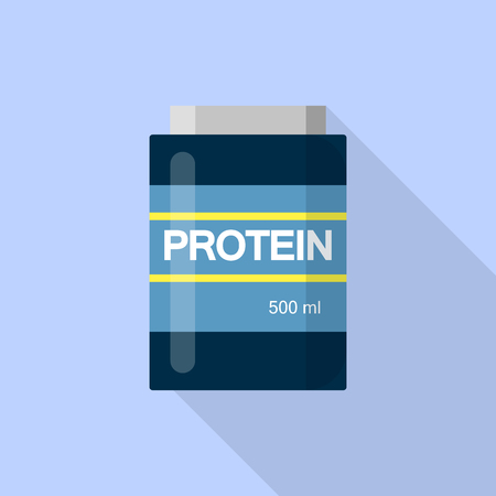 500 ml protein icon, flat styleのイラスト素材
