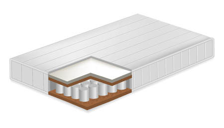 Structure mattress mockup, realistic styleのイラスト素材