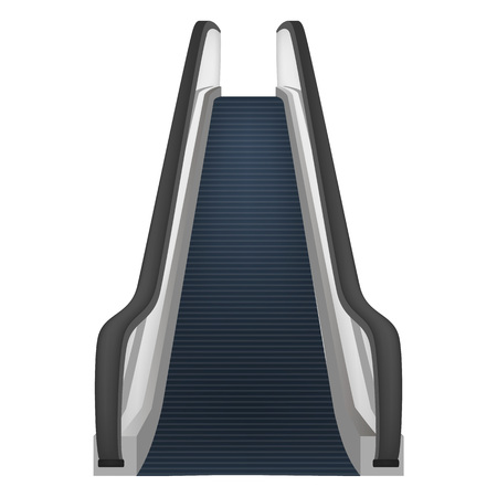 Single escalator mockup, realistic styleのイラスト素材
