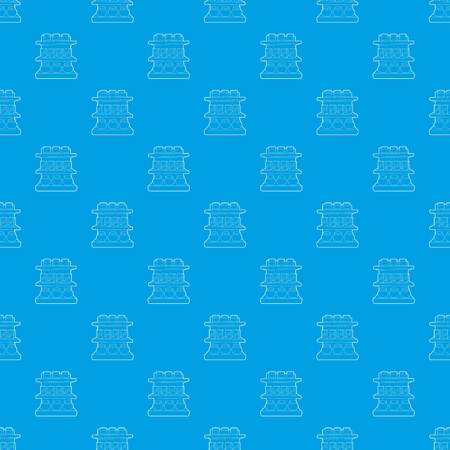 Shop shelves pattern vector seamless blueのイラスト素材