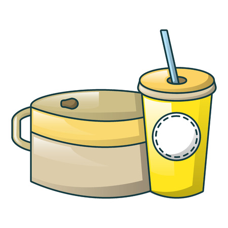 Food and drink icon, cartoon styleのイラスト素材
