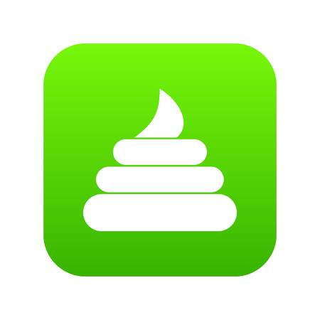 Turd icon digital greenのイラスト素材