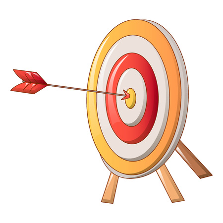 Target with arrow icon, cartoon styleのイラスト素材