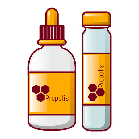Propolis bottle icon, cartoon styleのイラスト素材