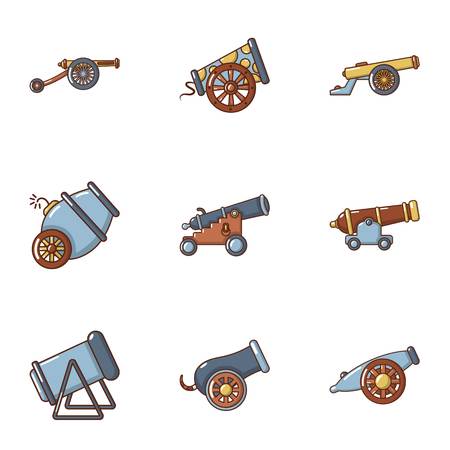 Armament icons set, cartoon styleのイラスト素材