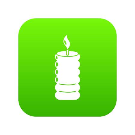 Candle fire icon, simple black styleのイラスト素材
