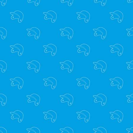 Baseball cap pattern vector seamless blueのイラスト素材