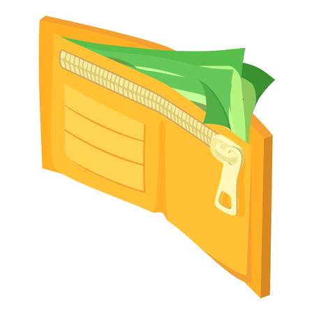 Wallet dollar icon, isometric styleのイラスト素材