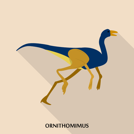 Ornithomimus icon, flat styleのイラスト素材