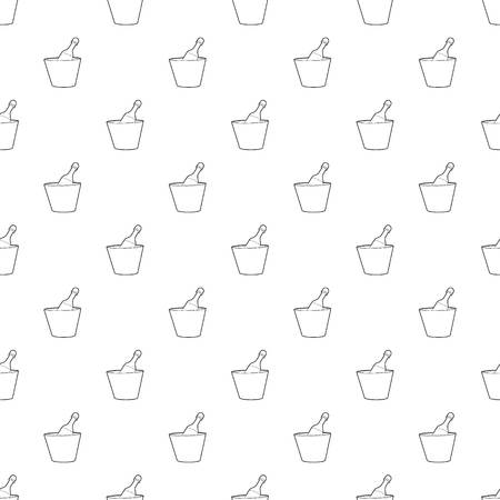 Champagne in bucket pattern vector seamlessのイラスト素材