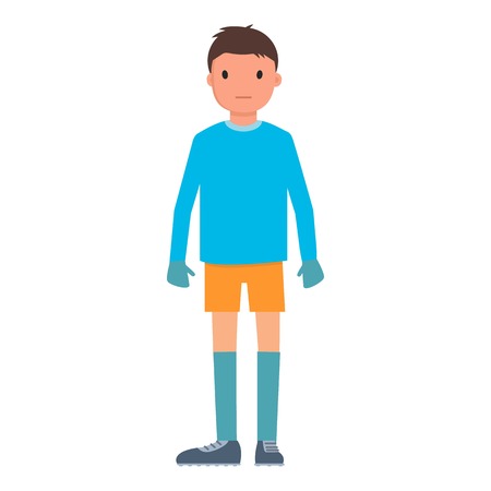 Goalkeeper icon, flat styleのイラスト素材