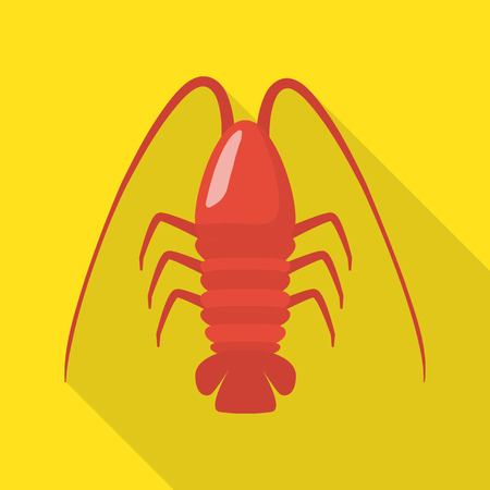 Lobster icon, flat styleのイラスト素材