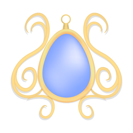 Topaz jewelry mockup, realistic styleのイラスト素材