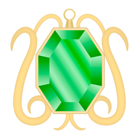 Peridot gemstone mockup, realistic styleのイラスト素材