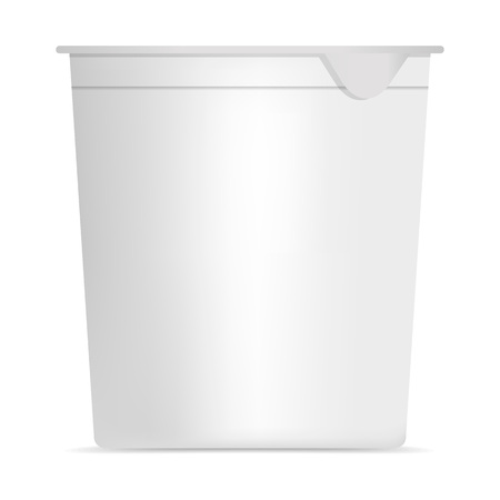 Yogurt box mockup, realistic styleのイラスト素材