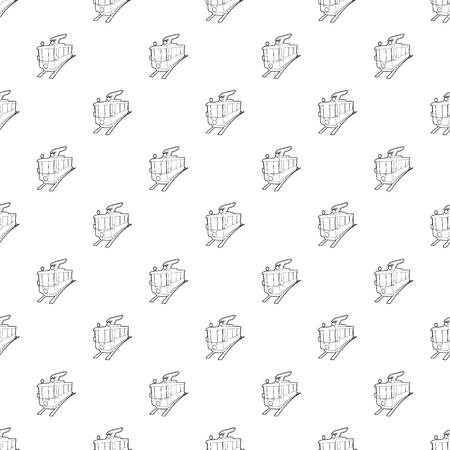 Tram pattern vector seamlessのイラスト素材