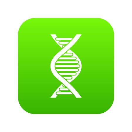 DNA strand icon digital green for any design isolated on white vector illustrationのイラスト素材