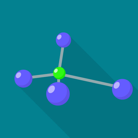 Lab molecule icon. Flat illustration of lab molecule vector icon for web designのイラスト素材
