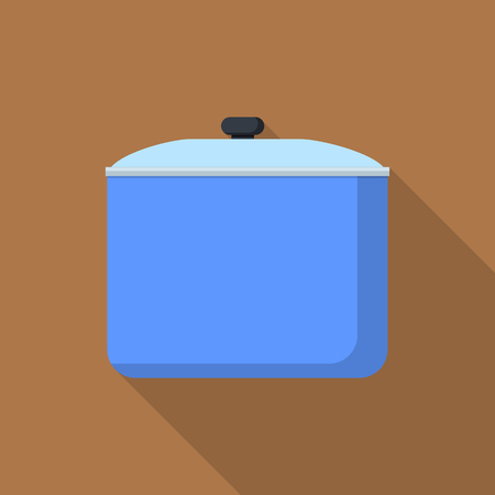 Saucepan icon. Flat illustration of saucepan vector icon for web designのイラスト素材