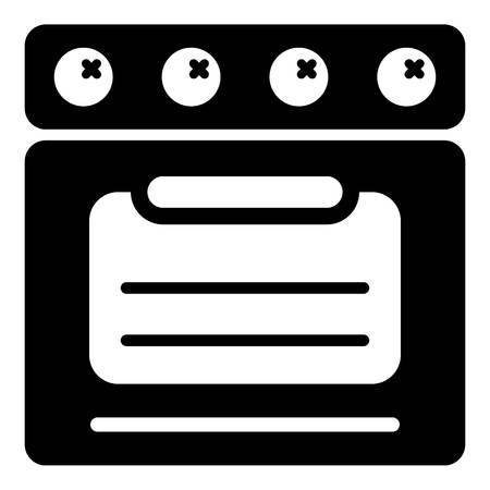 Stove oven icon. Simple illustration of stove oven vector icon for web design isolated on white backgroundのイラスト素材