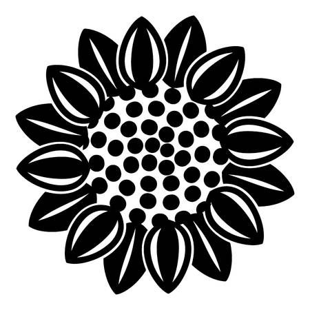 Flower icon. Simple illustration of flower vector icon for web design isolated on white backgroundのイラスト素材