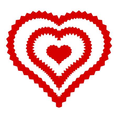 Abstract heart icon. Simple illustration of abstract heart vector icon for web design isolated on white backgroundのイラスト素材