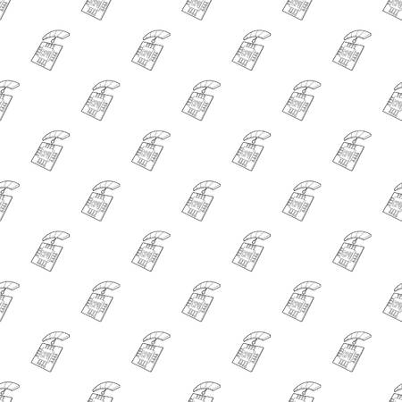 CPU and temperature gauge icon in outline style on a white backgroundのイラスト素材