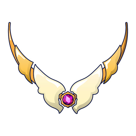 Gemstone decoration icon. Cartoon of gemstone decoration vector icon for web design isolated on white backgroundのイラスト素材