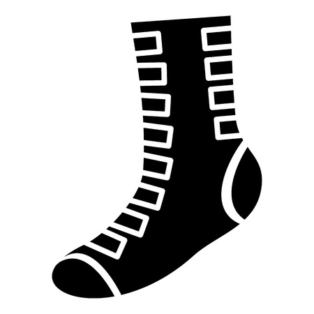Funny sock icon. Simple illustration of funny sock vector icon for web design isolated on white backgroundのイラスト素材