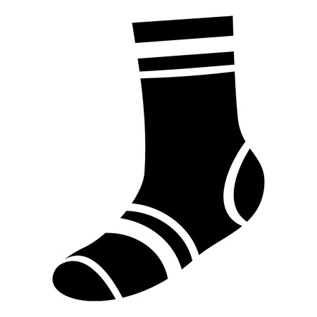 Elastic sock icon. Simple illustration of elastic sock vector icon for web design isolated on white backgroundのイラスト素材