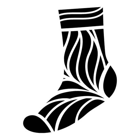 Cotton sock icon. Simple illustration of cotton sock vector icon for web design isolated on white backgroundのイラスト素材