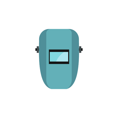 Welder mask icon in flat style on a white backgroundの写真素材
