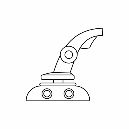 Computer video game joystick icon, outline styleの写真素材