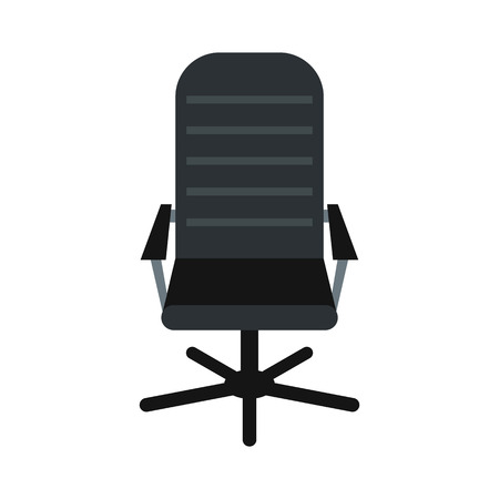 Office leather chair icon, flat styleの写真素材