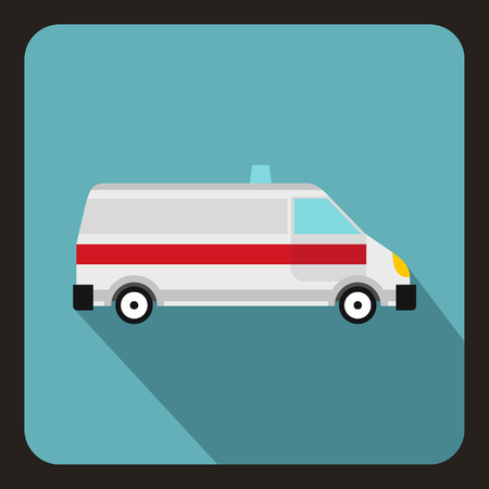 Ambulance icon, flat styleの写真素材
