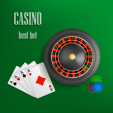 Casino roulette best bet concept background. Realistic illustration of casino roulette best bet vector concept background for web designのイラスト素材