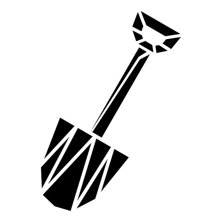 Diamond shovel icon, simple styleのイラスト素材