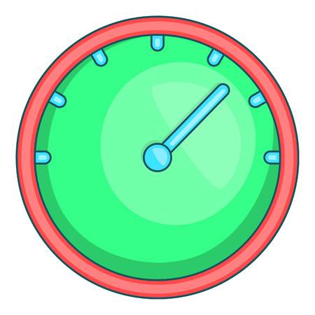 Green speedometer icon, cartoon styleの写真素材