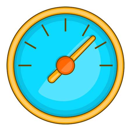 Large round speedometer icon, cartoon styleの写真素材