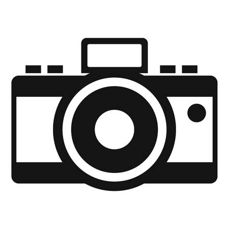 Photocamera icon, simple styleの写真素材
