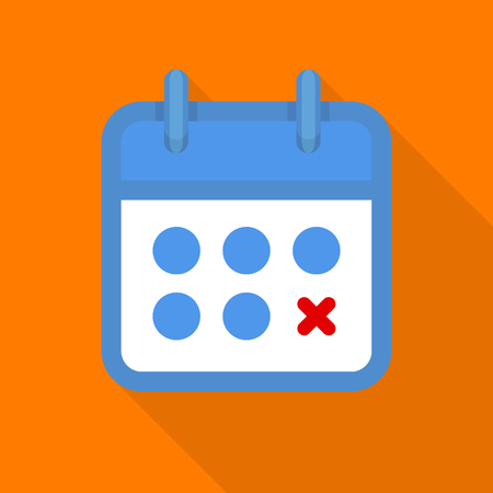 Reminder icon, flat styleの写真素材