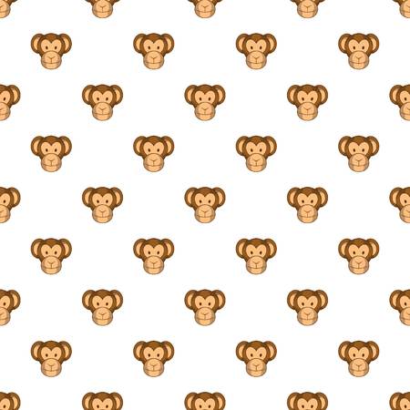 Monkey face pattern. Cartoon illustration of monkey face pattern for webの写真素材