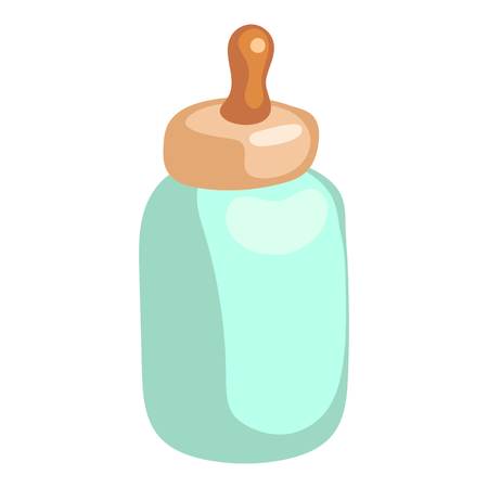 Baby milk bottle icon. Cartoon illustration of baby milk bottle icon for webの写真素材